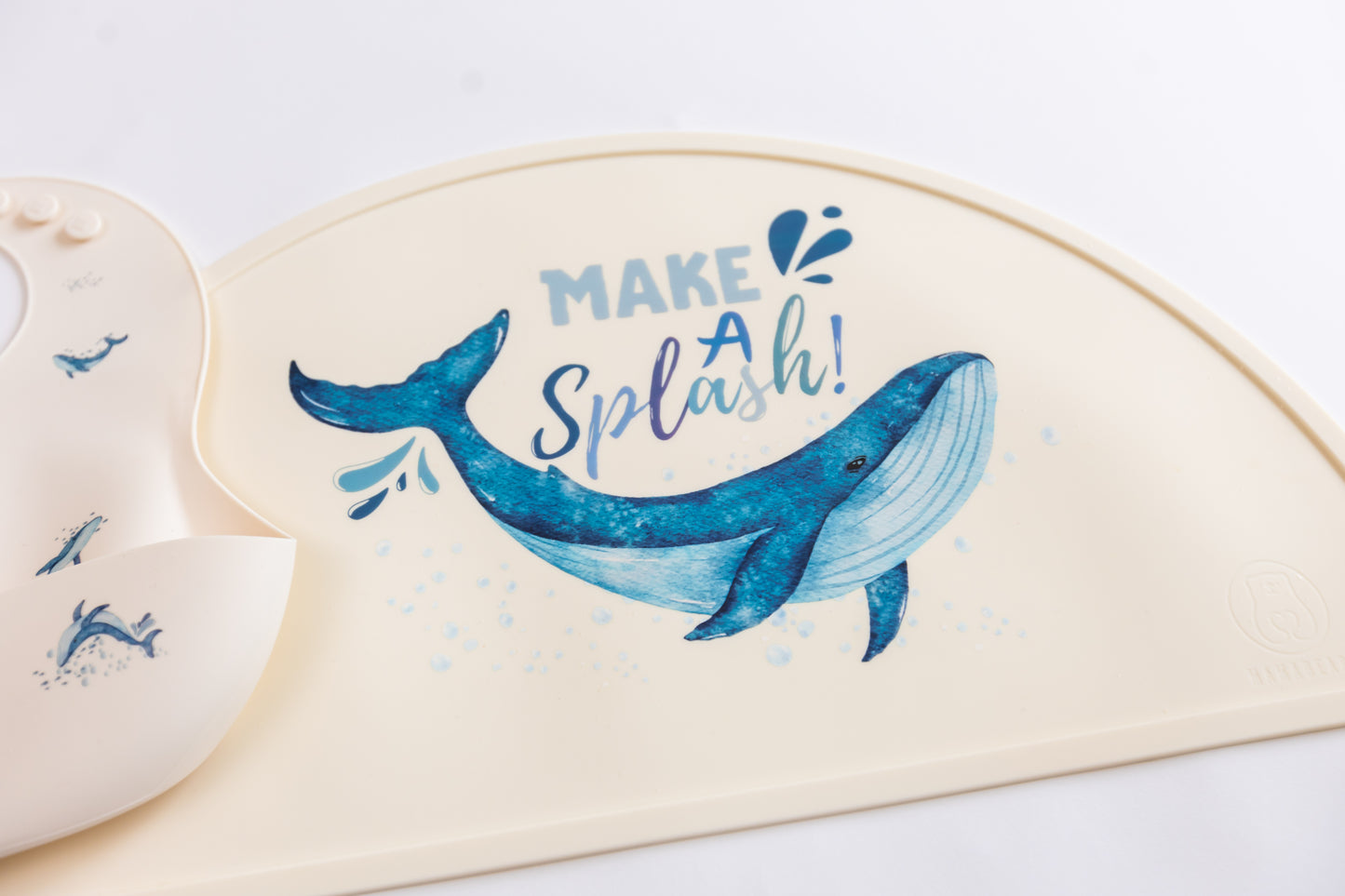 Marshmallow - Silicone Bib and Mat combo