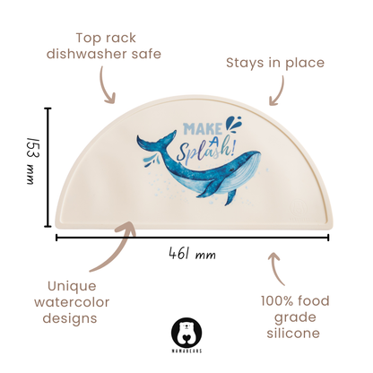 Marshmallow - Silicone Bib and Mat combo
