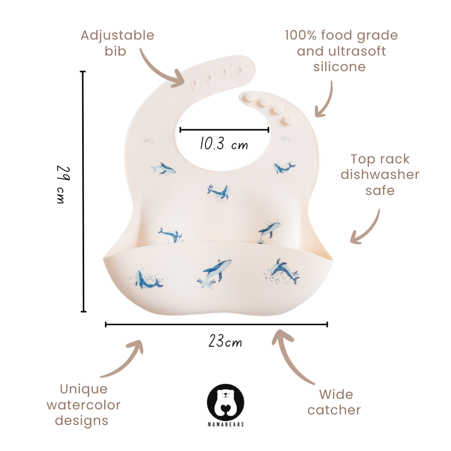 Marshmallow - Silicone Bib and Mat combo