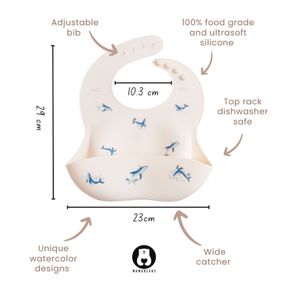 Marshmallow - Silicone Bib and Mat combo