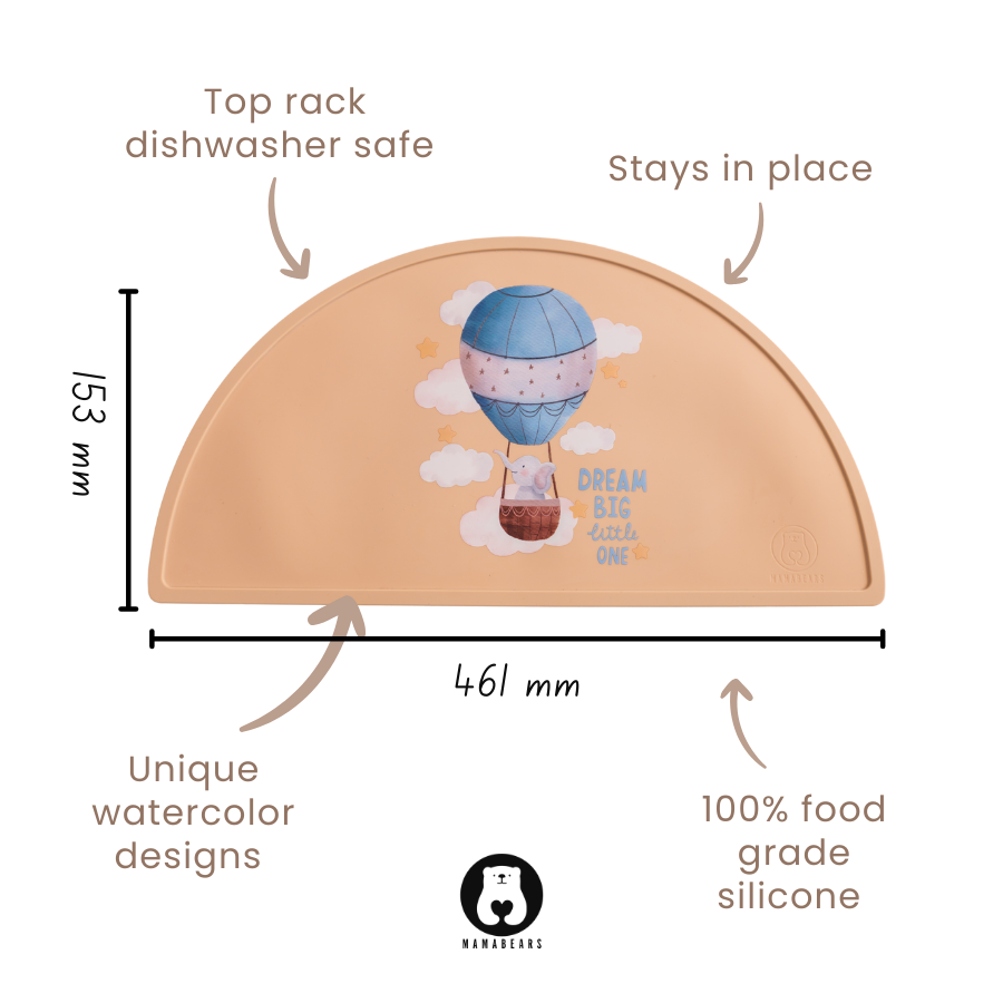 Blush Pink - Silicone Bib and Mat combo